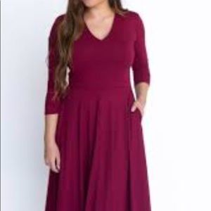 Essential Midi Dress  Ruby by A&D NWT w/Pockets